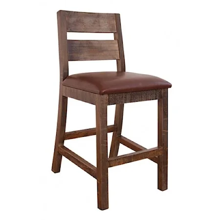 Casual 30" Barstool with Upholstered Seat